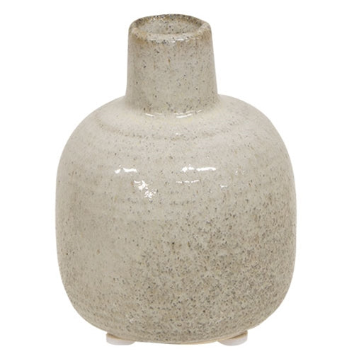 Small White Narrow Neck Porcelain Jar