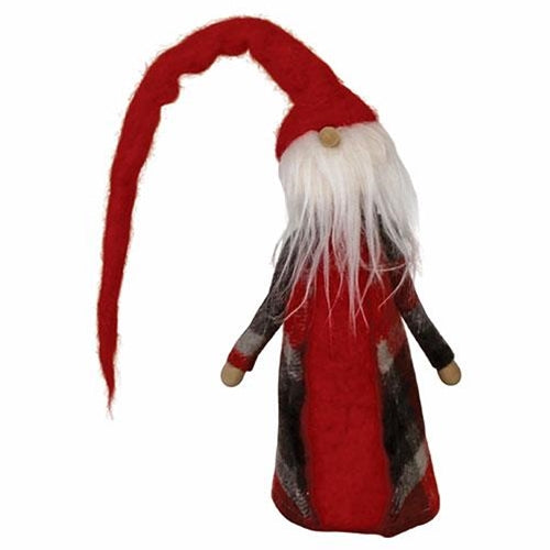Lg Felted Santa Gnome w/Long Hat