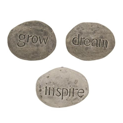 Dream Grow Inspire Resin Garden Stone 3 Asstd.