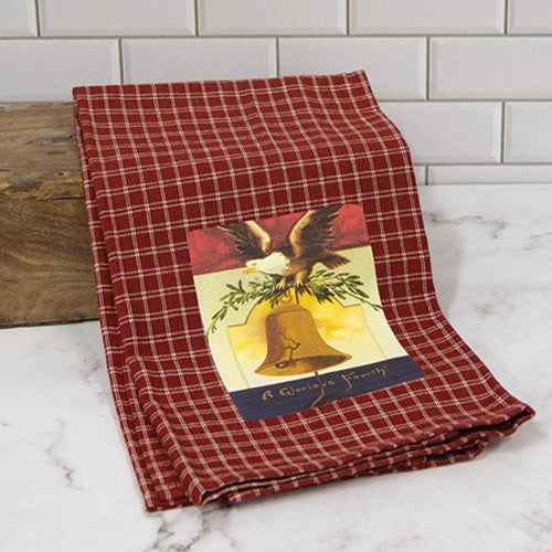A Glorious Fourth Liberty Bell Dish Towel