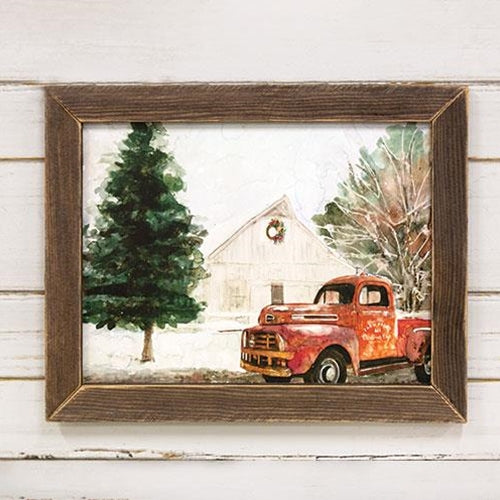 Rusty Red Christmas Framed Print 12" x 16"