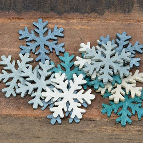 Cool Blue Winter Snowflake Bowl Filler 1.5" 3 Asstd.
