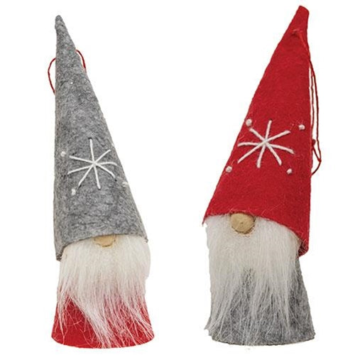 Mini Christmas Felt Gnome Ornament 2 Asstd.