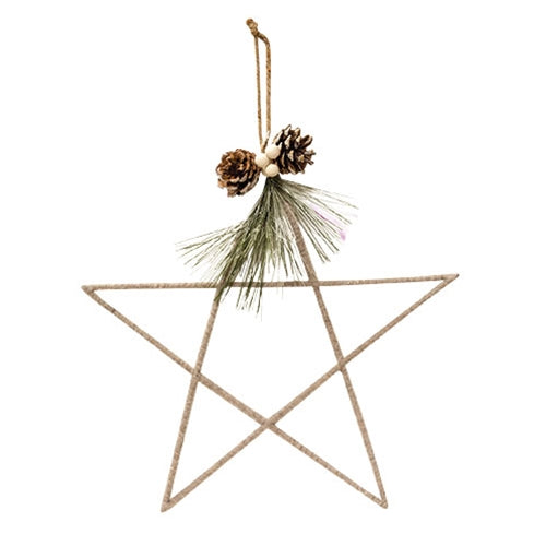 *Jute and Pine Star Ornament