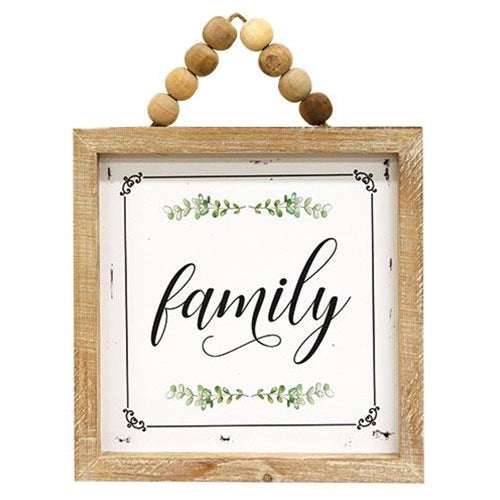 Family Bead Hanger Sign