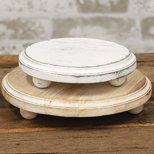 2/Set Distressed Whitewashed Wooden Risers