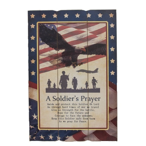 A Soldier's Prayer Distressed Barnside Sign