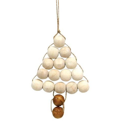 4/Set Natural Bead Tree Ornaments