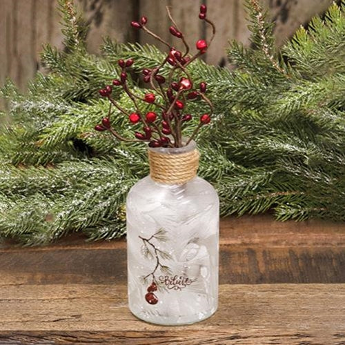Cardinal & Bell Frosted Glass Bottle
