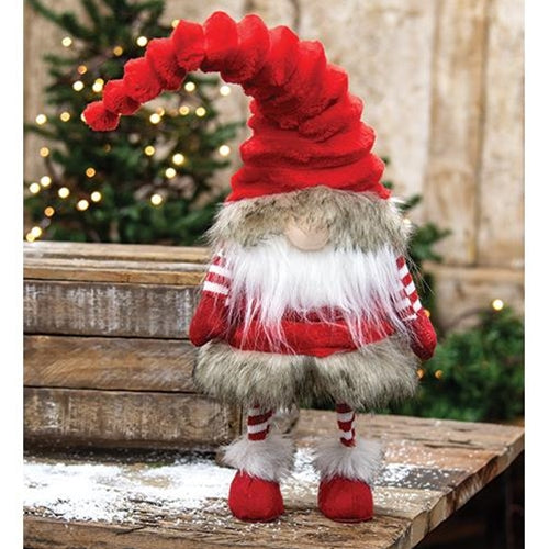 Small Plush Velvet Red Wobble Santa Gnome