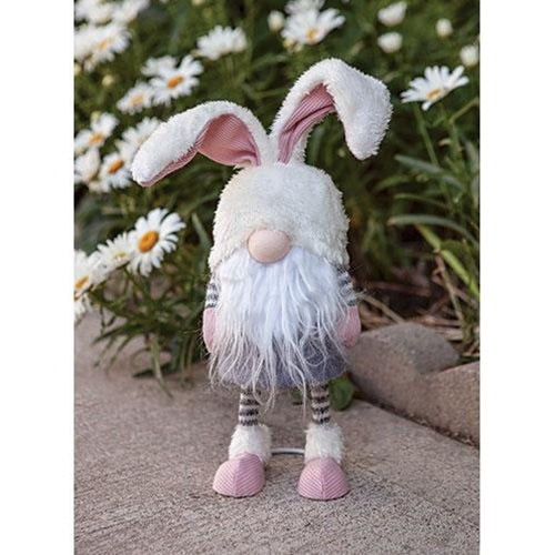 Striped Bunny Wobble Gnome w/Long Legs