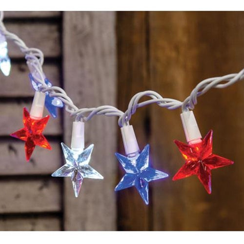 LED Patriotic Mini Star Lights 20ct Primitive Renditions