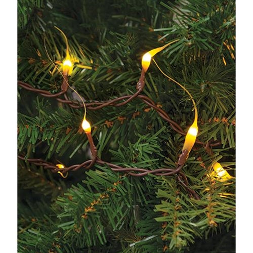 Silicone Teeny Lights Brown Cord 35ct