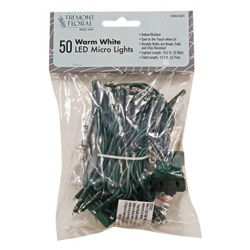 Teeny Lights 50 Count Green Cord