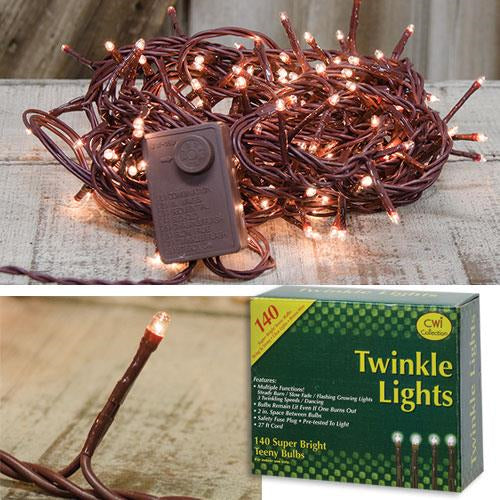 Twinkle Lights Brown Cord