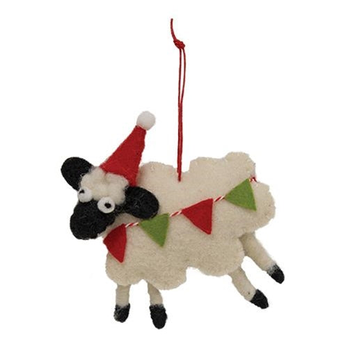 Felted Sheep Ornament