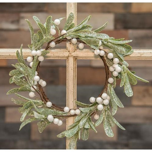 Frosted Mistletoe Wreath