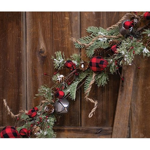 Buffalo Gingham Country Holiday Garland 4ft