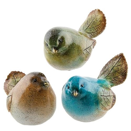 Resin Leaf Bird Asstd
