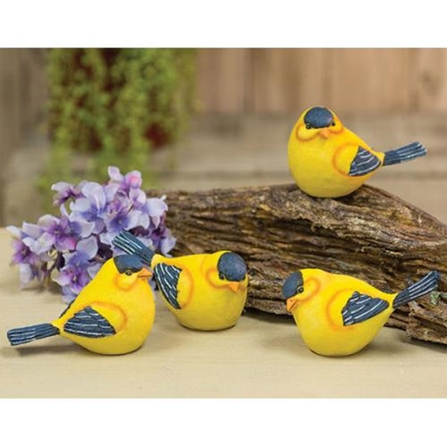 Resin Gold Finch 4 Asstd
