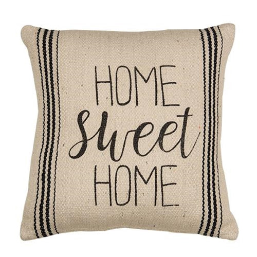 Home Sweet Home Striped Pillow