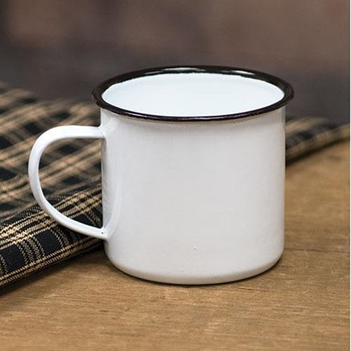 Black Rim Enamel Coffee Mug