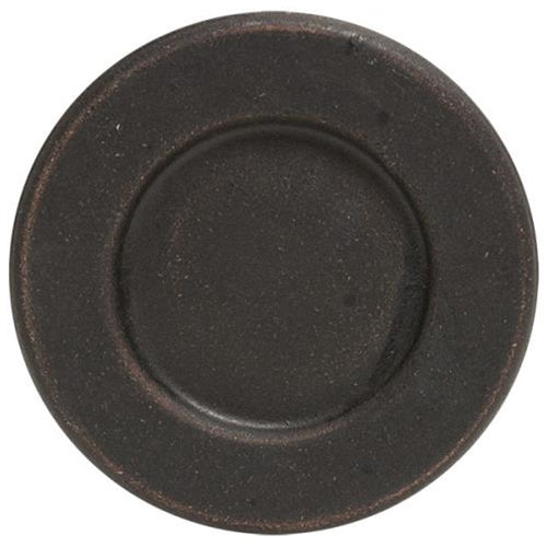 6" Black Weathered Plate w/ Rim