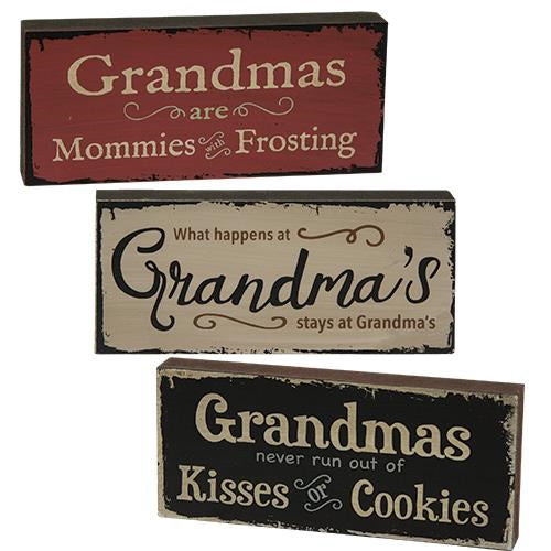 Grandma's Kisses Sign - 3 asst.
