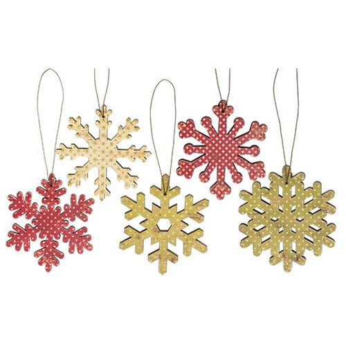 5/Set Vintage Snowflake Ornaments