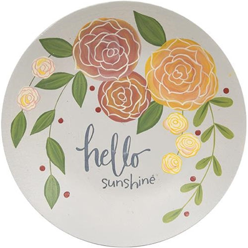 Hello Sunshine Floral Plate 2 asstd.
