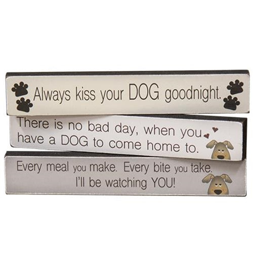 Always Kiss Your Dog Goodnight Mini Stick 3 asstd.