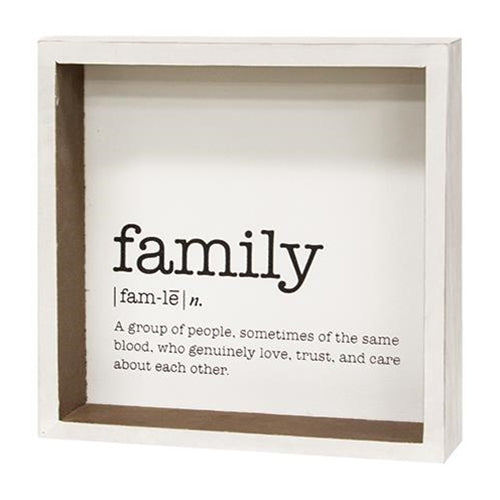 Family Definition Shadowbox Sign
