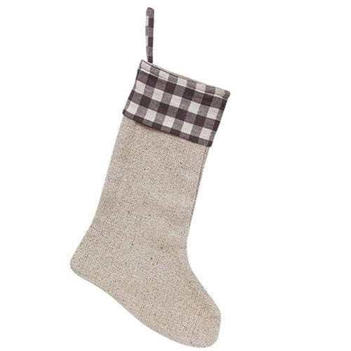 Farmhouse Burlap Stocking – Primitive Renditions