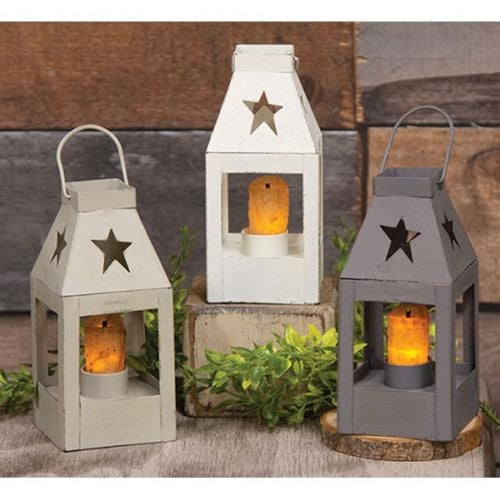 Farmhouse Colors Mini Star Lantern 3 asstd.