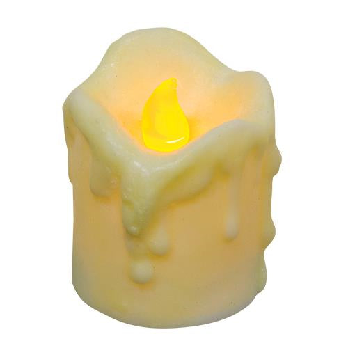 Ivory Mini Dripped Timer Pillar