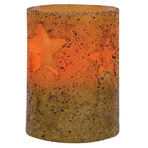 Stamped Star Timer Pillar 4" Cut