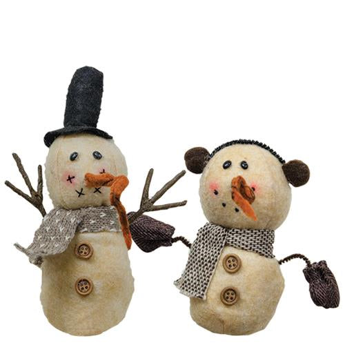 Snowman Plush Ornament Asst.