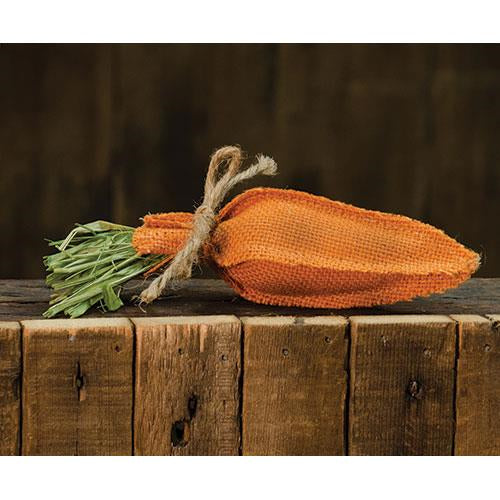 Small Burlap Stuffed Carrot 8"