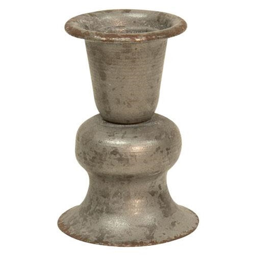 Alette Candle Holder 3" Pewter Look