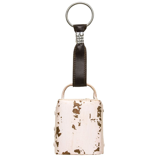 Aged White Rustic Cowbell