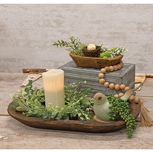 Medium Carved Wood Tray – Primitive Renditions