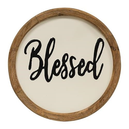 Blessed Round Sign 12"